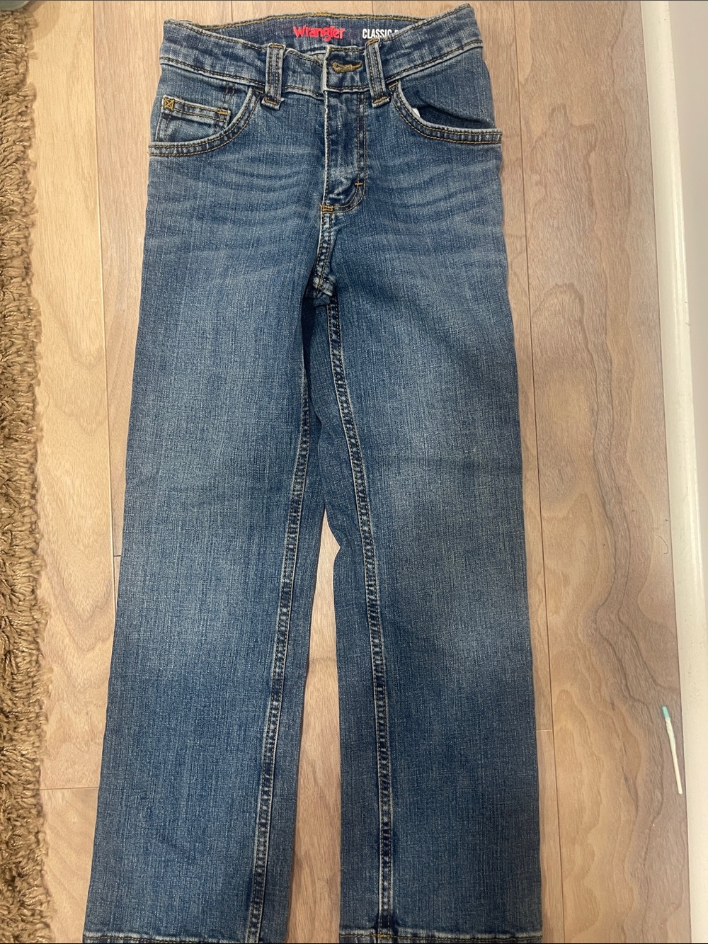 Wrangler Kids Dark Blue Straight-Leg Denim Jeans